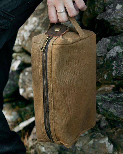 Quadra Heritage Waxed Canvas higienos reikmenų krepšelis