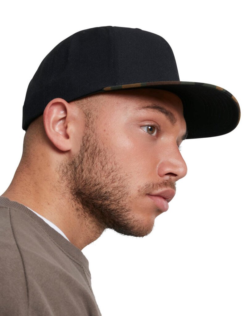 Flexfit Classic Snapback dviejų tonų kamufliažinė kepurė su snapeliu