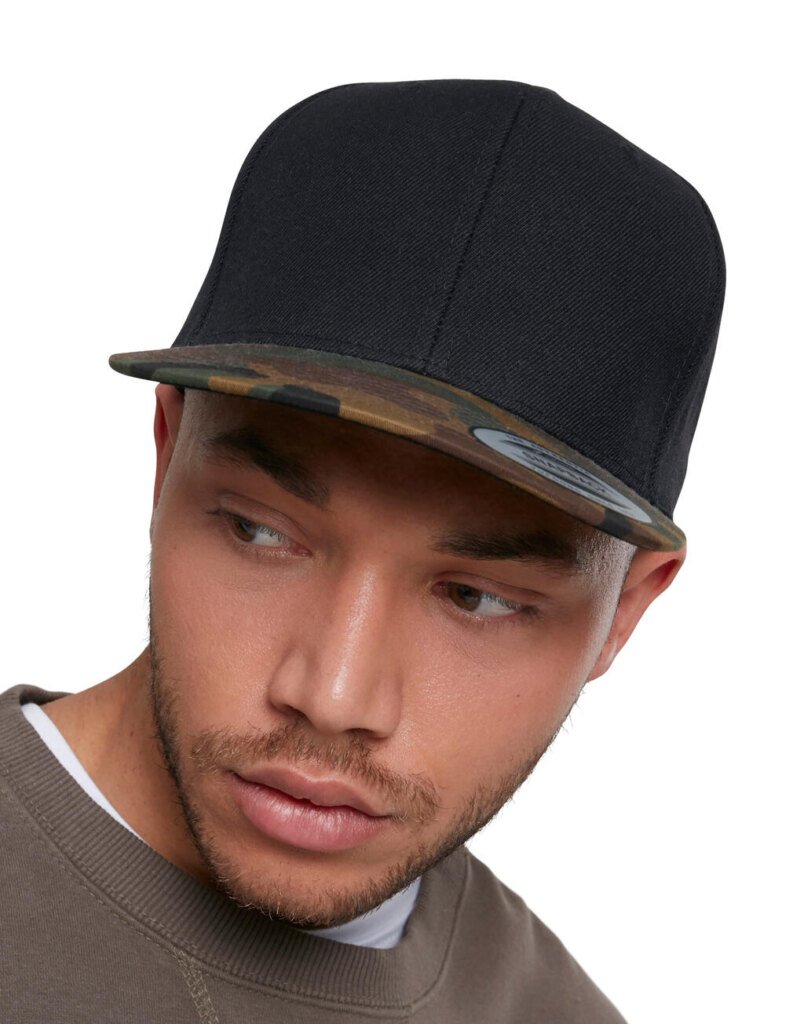 Flexfit Classic Snapback dviejų tonų kamufliažinė kepurė su snapeliu