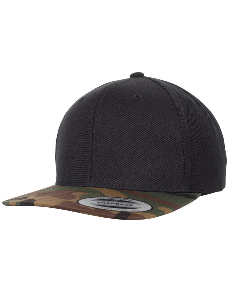 Flexfit Classic Snapback dviejų tonų kamufliažinė kepurė su snapeliu