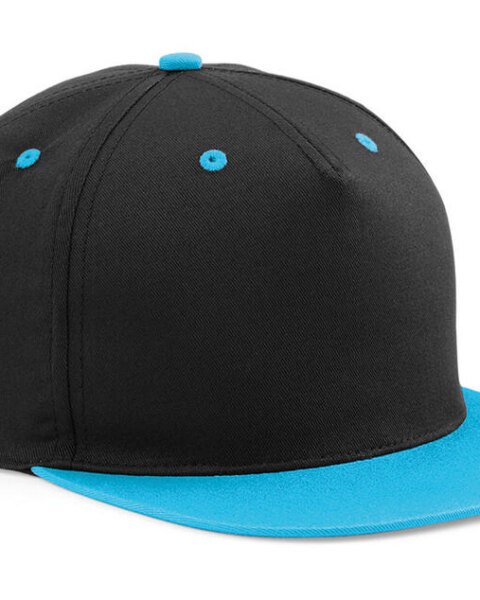 Beechfield 5 dalių kontrastinė kepurė su snapeliu Snapback