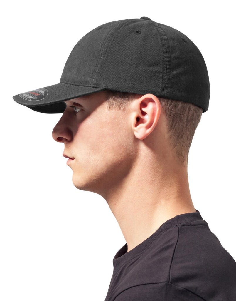 Flexfit skalbtos medvilnės Dad Hat kepurė su snapeliu