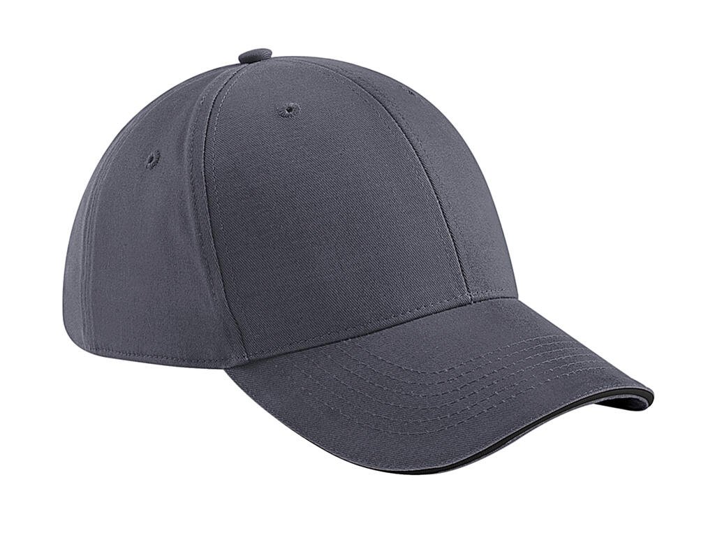 Beechfield Athleisure 6 dalių kepurė su snapeliu