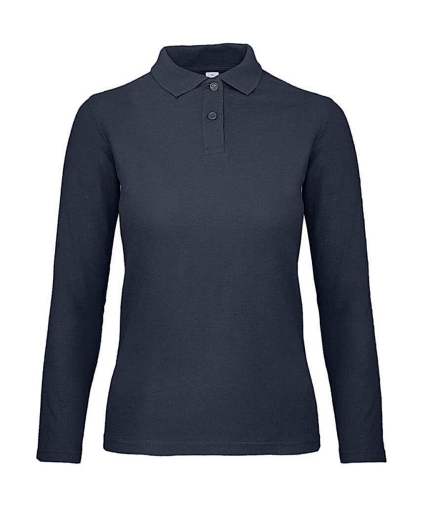 B&C ID.001 moteriški polo marškinėliai ilgomis rankovėmis