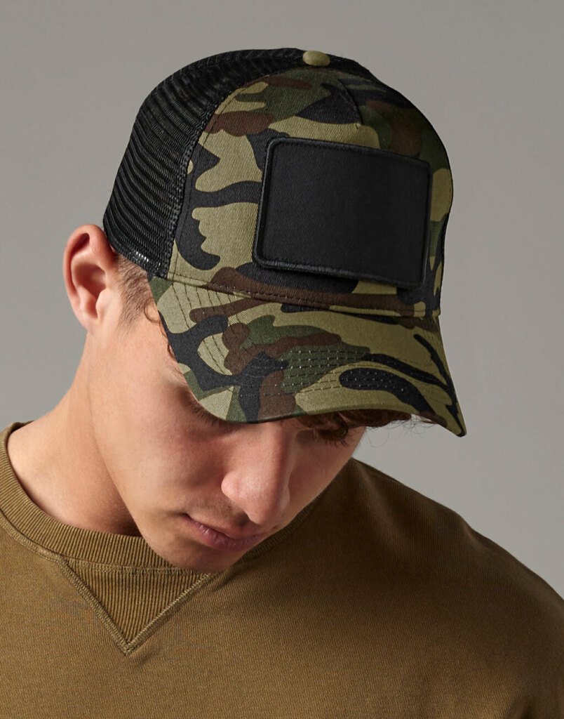 Beechfield Snapback Trucker kepurė su snapeliu ir aplikacija