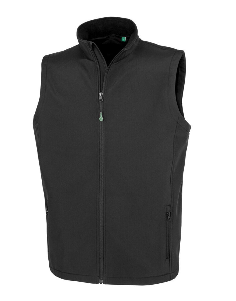 Result Recycled vyriška perdirbto pluošto 2 sluoksnių spaudai tinkama softshell liemenė