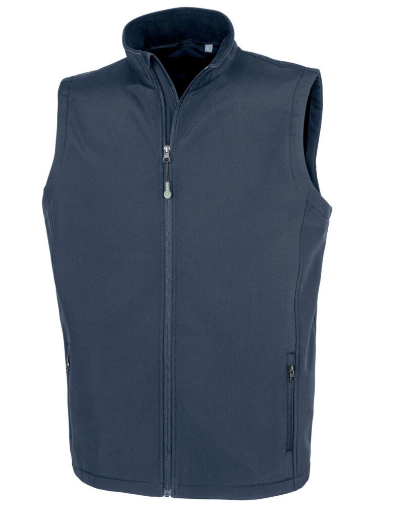 Result Recycled vyriška perdirbto pluošto 2 sluoksnių spaudai tinkama softshell liemenė