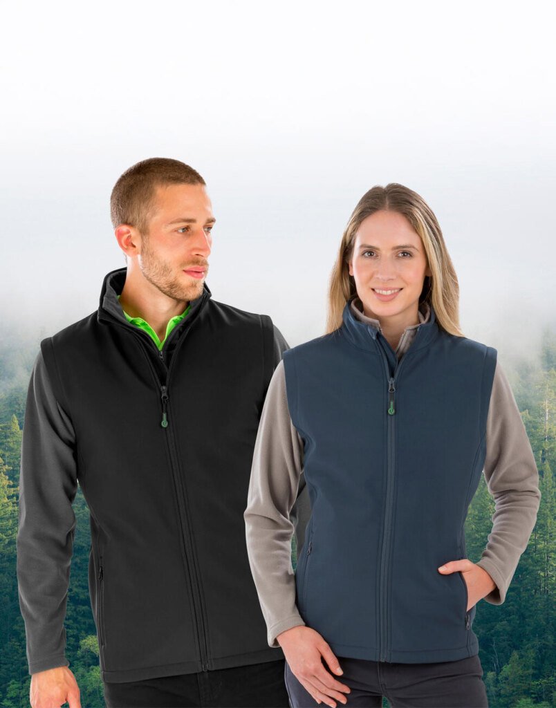 Result Recycled Men’s Recycled 2-Layer Printable Softshell B/W