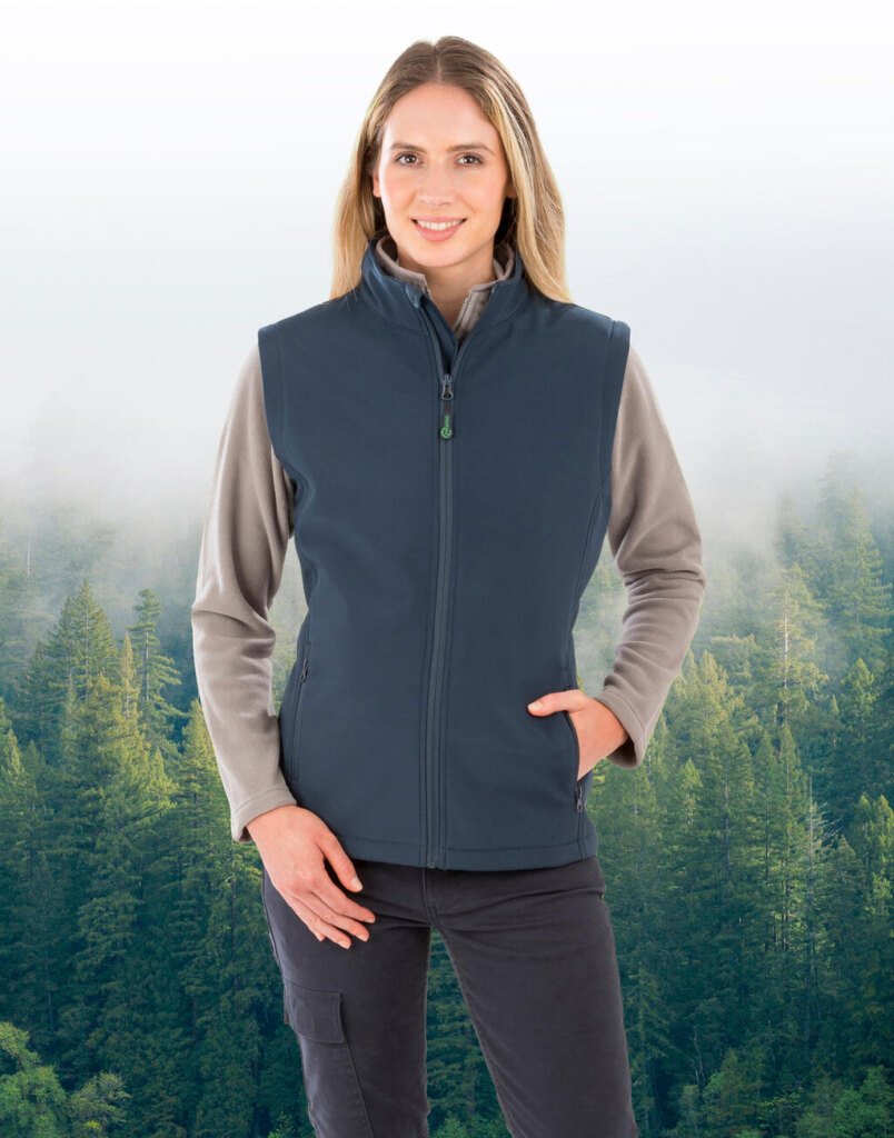 Result Recycled moteriška perdirbto pluošto 2 sluoksnių spaudai tinkama softshell liemenė