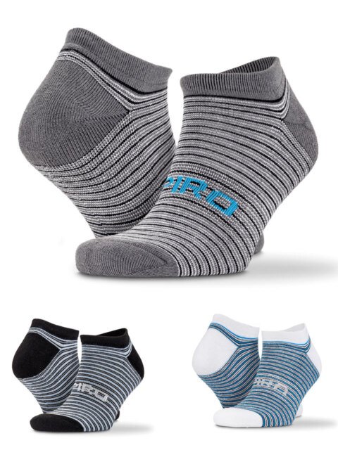Spiro 3-Pack Mixed Stripe Sneaker Socks